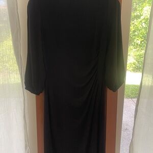 Lauren Ralph Lauren Black Split Bishop Sleeve Dress